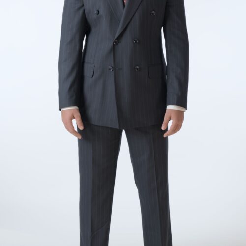 2 delig Double Brest Blauw Gestreept