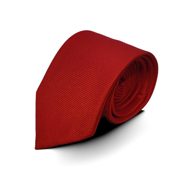 Stropdas en pochet  Rood Structuur