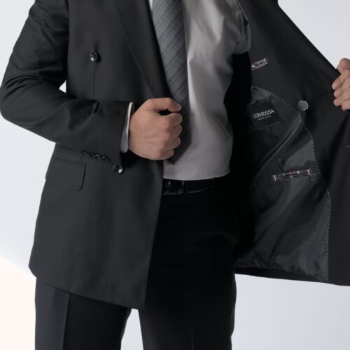 2 Delig Double Brest Zwart