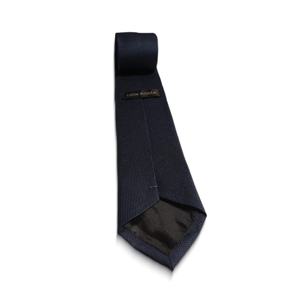 Stropdas en Pochet Structuur Donkerblauw