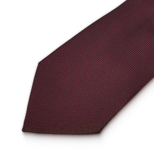 Stropdas en Pochet  Bordeaux Structuur