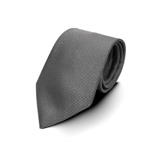 Stropdas en pochet Structuur Grijs/zwart