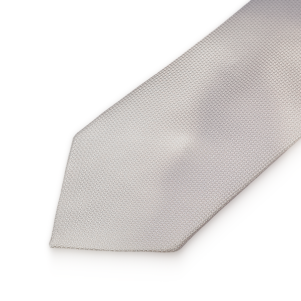 Stropdas en pochet Structuur Wit