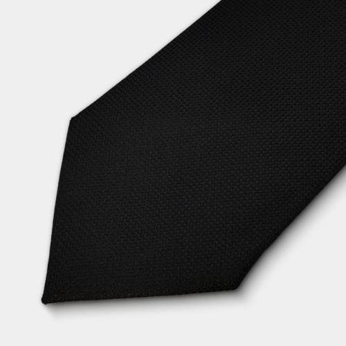 Stropdas en pochet  Zwart Structuur