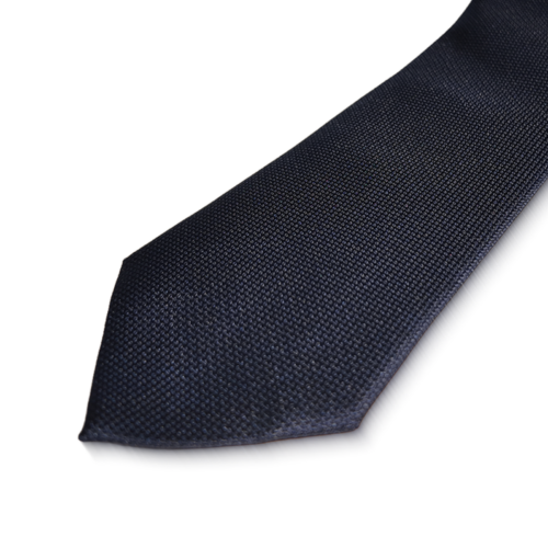 Stropdas en Pochet Structuur Donkerblauw