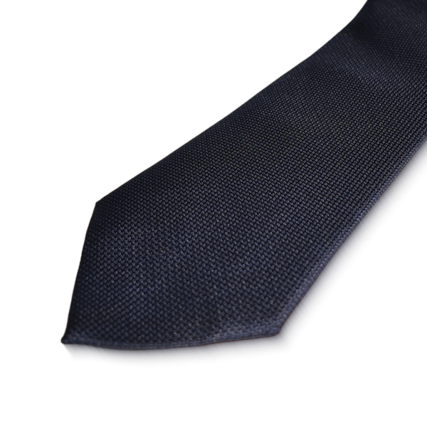 Stropdas en Pochet Structuur Donkerblauw