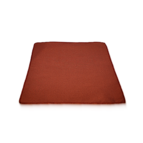 Stropdas en pochet Structuur Donker Orange