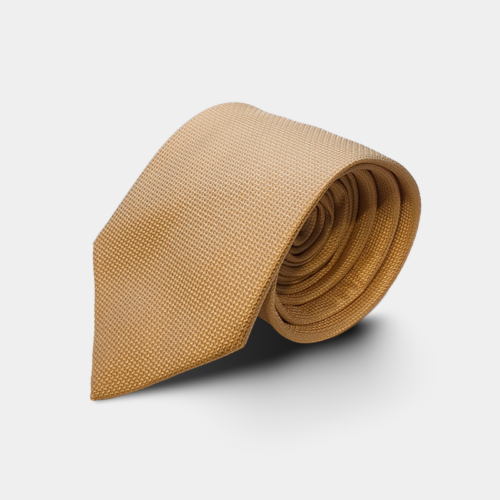 Stropdas en pochet Structuur Goud