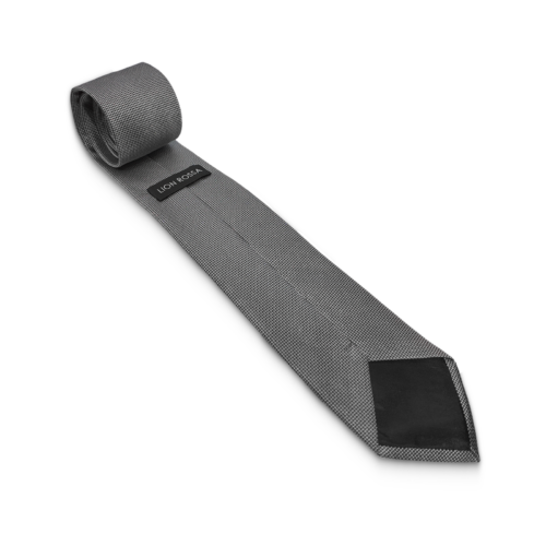 Stropdas en pochet Structuur Grijs/zwart