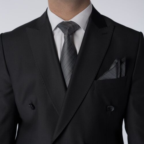 2 Delig Double Brest Zwart