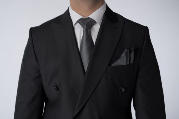 2 Delig Double Brest Zwart