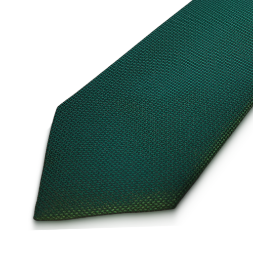 Stropdas en pochet  Structuur Donker Groen