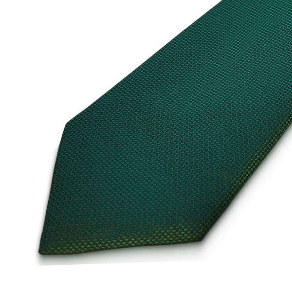 Stropdas en pochet  Structuur Donker Groen