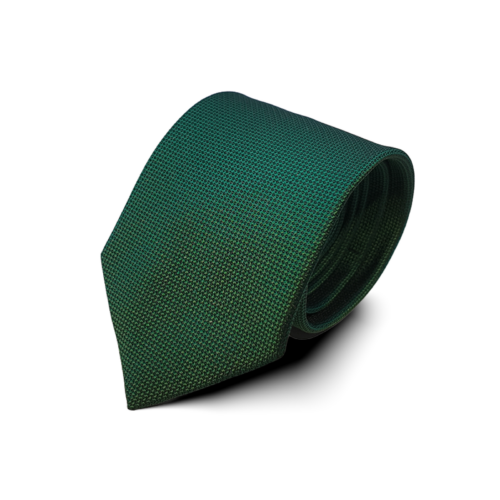 Stropdas en pochet  Structuur Donker Groen