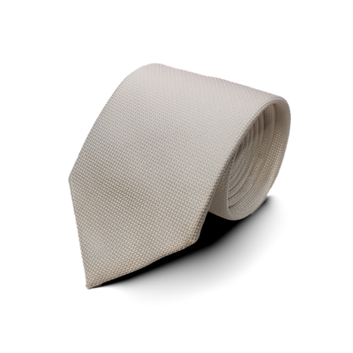 Stropdas en pochet Structuur Wit