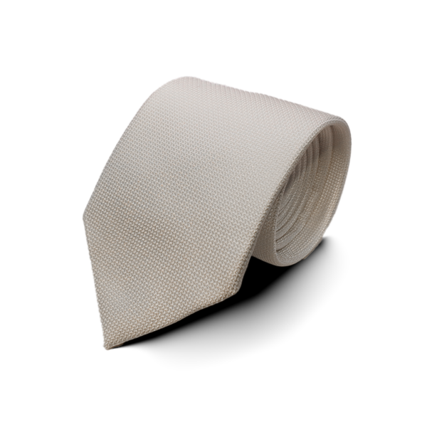 Stropdas en pochet Structuur Wit