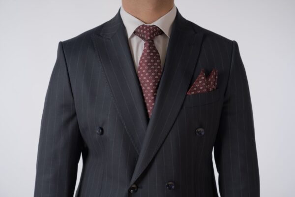 2 delig Double Brest Blauw Gestreept