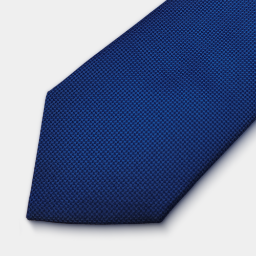 Stropdas en pochet Blauw Structuur