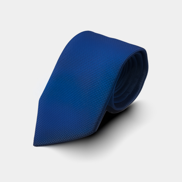 Stropdas en pochet Blauw Structuur