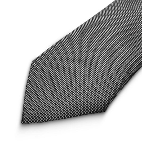 Stropdas en pochet Structuur Grijs/zwart