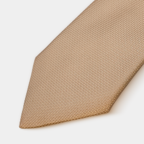 Stropdas en pochet Structuur Beige(Creamy)