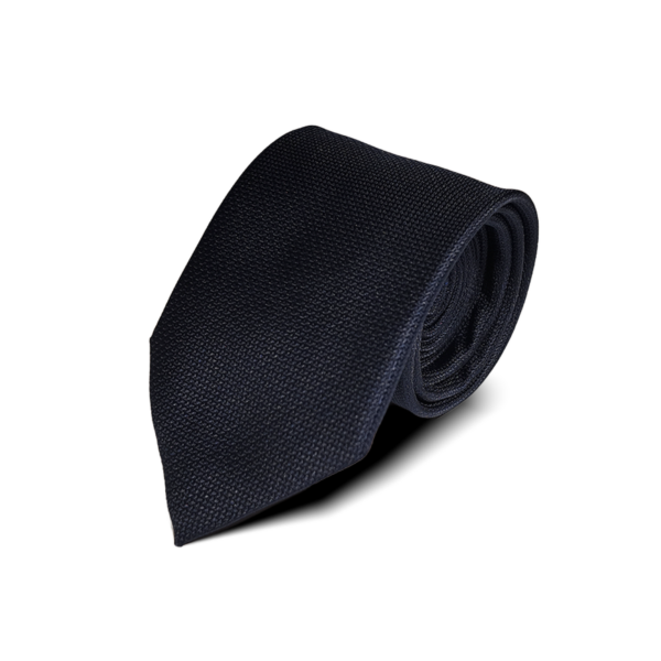 Stropdas en Pochet Structuur Donkerblauw