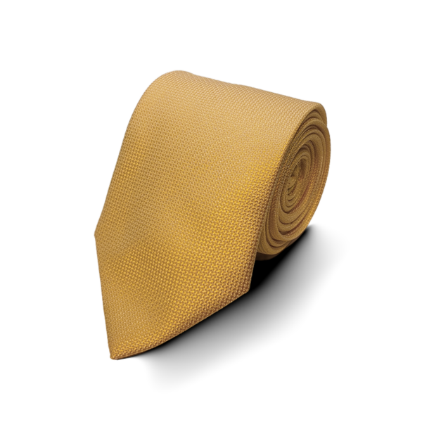 Stropdas en pochet Geel Structuur