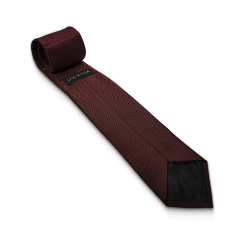 Stropdas en Pochet  Bordeaux Structuur