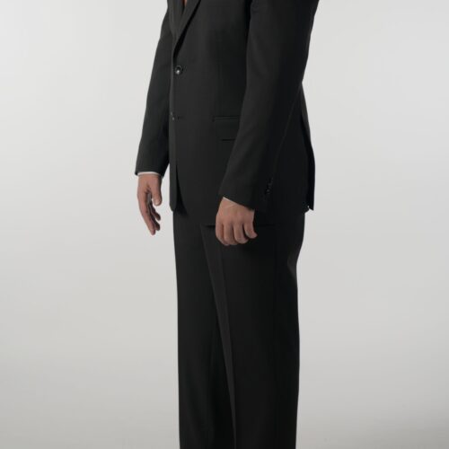 2-Delig 88% Wol Zwart