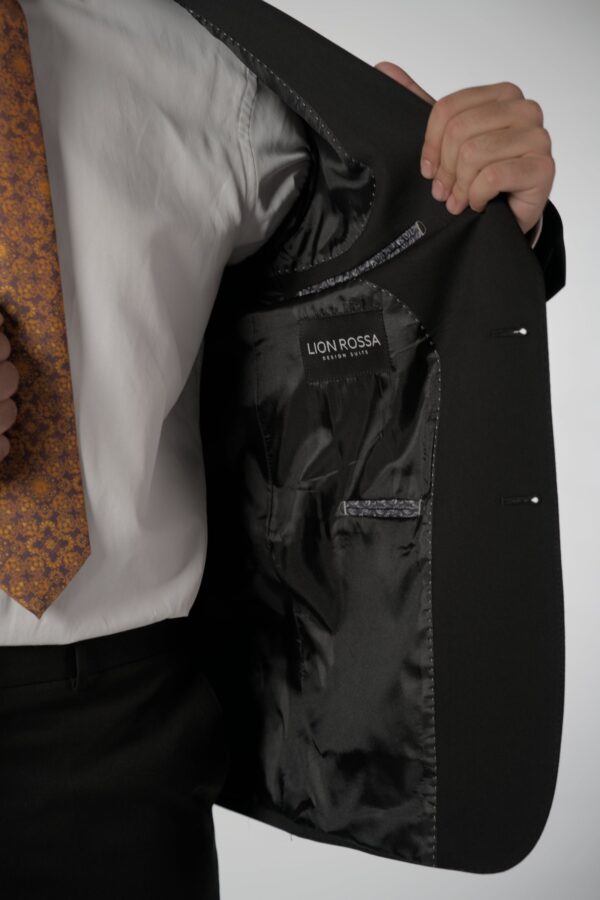 2-Delig 88% Wol Zwart