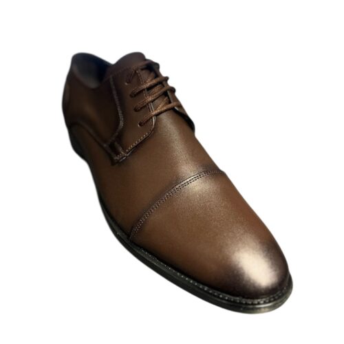 Heren Leren Schoen Bruin Dubbel