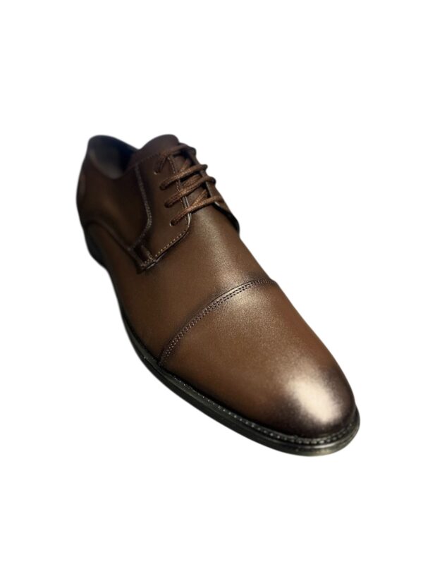 Heren Leren Schoen Bruin Dubbel