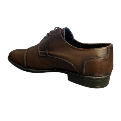 Heren Leren Schoen Bruin Dubbel