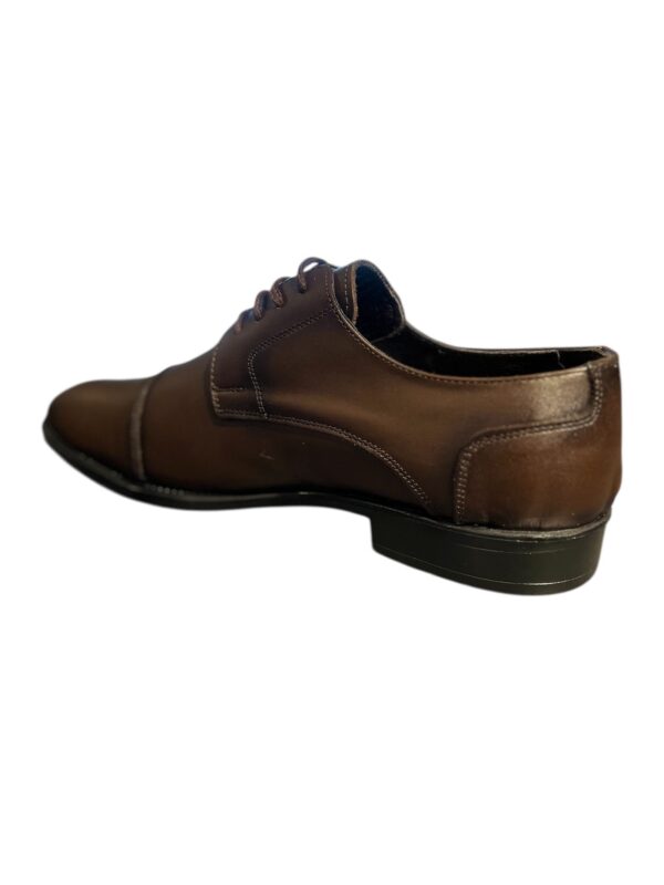 Heren Leren Schoen Bruin Dubbel