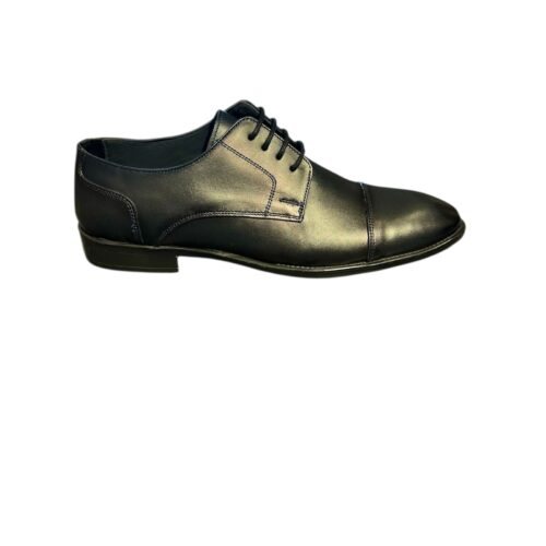 Heren Leren Schoen Donker Blauw