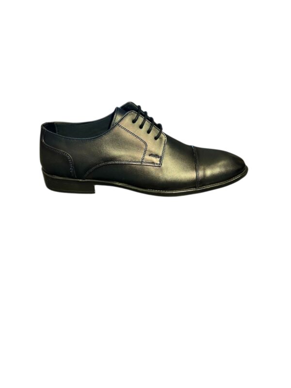 Heren Leren Schoen Donker Blauw