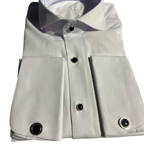 Overhemd Slim fit Manchet knop Wit