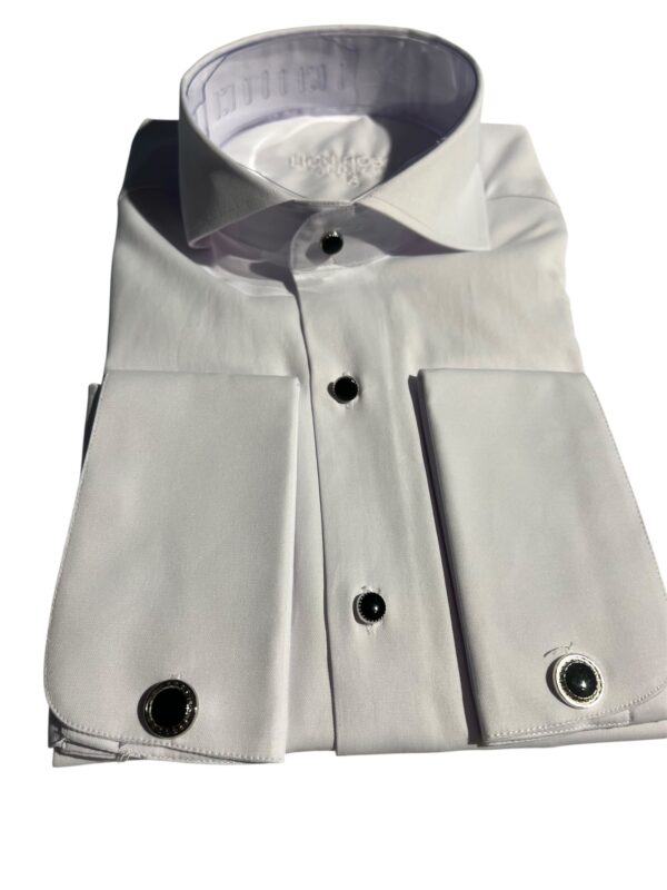 Overhemd Slim fit Manchet knop Wit