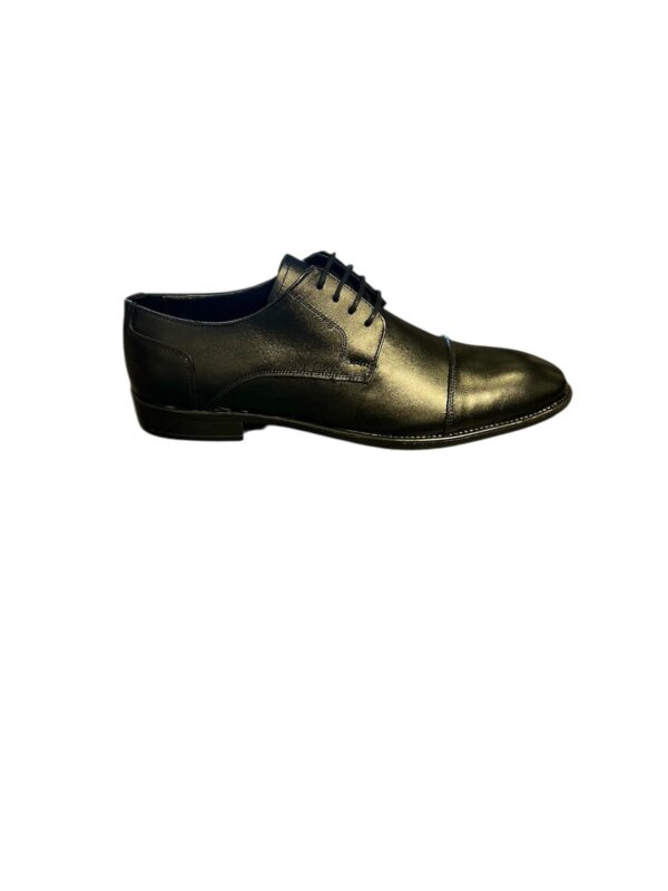 Heren Leren Schoen Zwart Dubbel