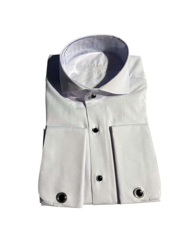 Overhemd Slim fit Manchet knop Wit