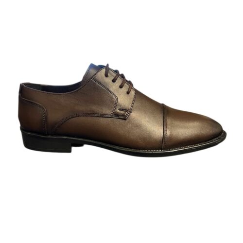 Heren Leren Schoen Bruin Dubbel