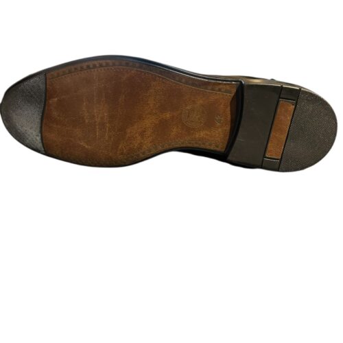 Heren Leren Schoen Zwart Dubbel